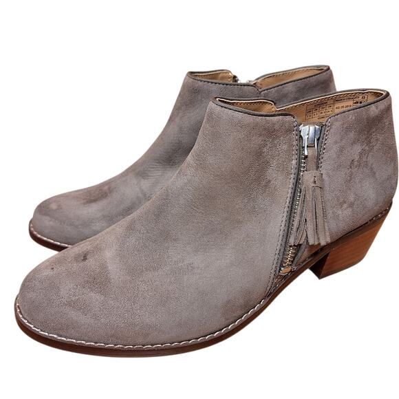 Vionic Joy Serena suedue Ankle boots 7.5 womens toupe beige casual booties - Picture 7 of 7